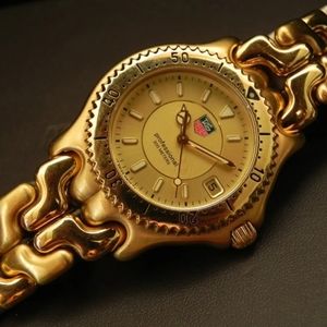 Tag Heuer Luxury Men's WG-1133 18k Gold st.steel WG WD WH Watch